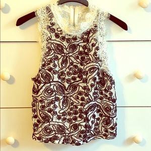 Zara Black and white lace